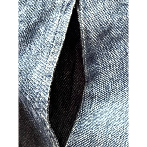 NWT Old Navy 3X Sleeveless Denim Mini Dress Blue Cotton Pockets Adj Straps - Picture 14 of 16